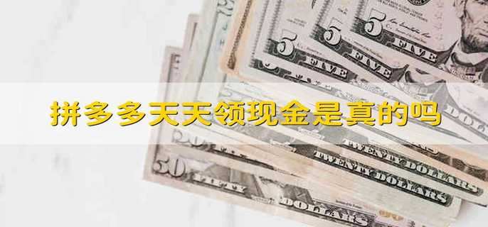 拼多多天天领现金是真的吗