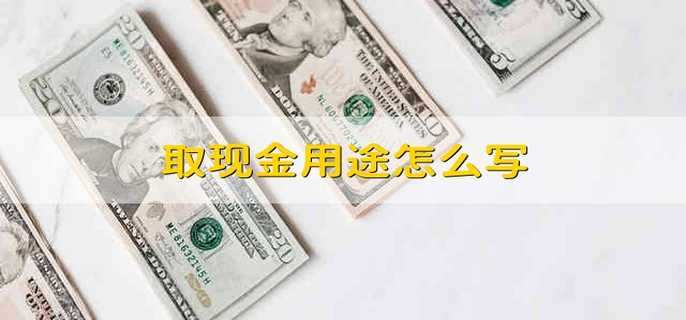 取现金用途怎么写