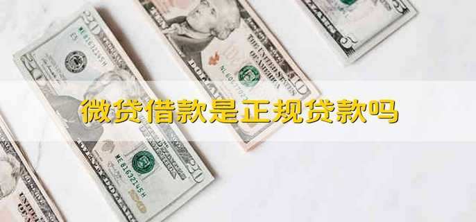 微贷借款是正规贷款吗