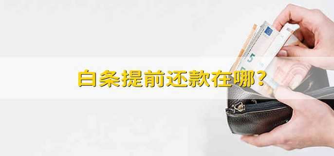 白条提前还款在哪?