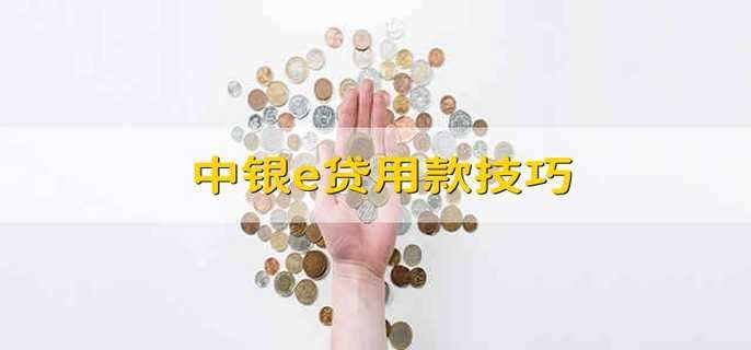 中银e贷用款技巧