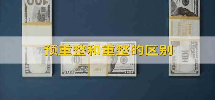 预重整和重整的区别