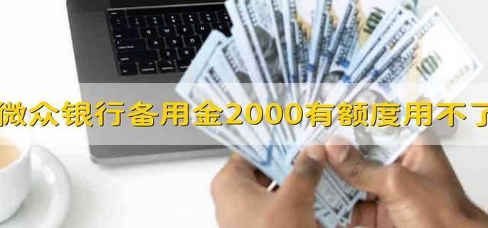 微众银行备用金2000有额度用不了