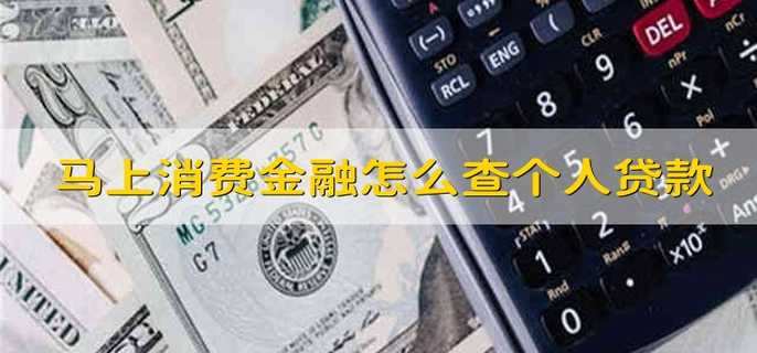 马上消费金融怎么查个人贷款