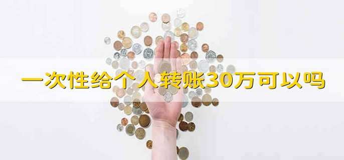 一次性给个人转账30万可以吗