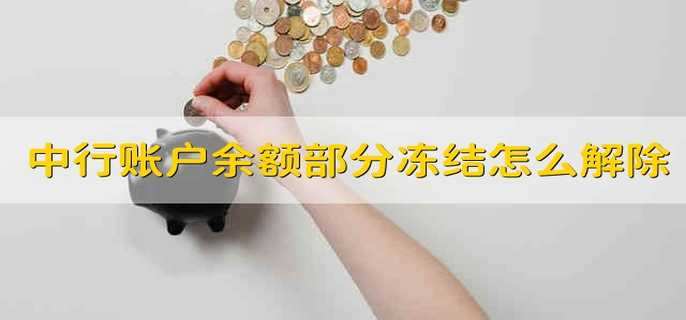 中国银行账户余额部分冻结,怎么解除冻结