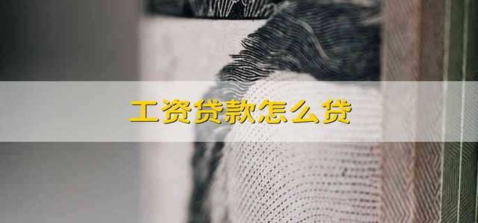 工资贷款怎么贷