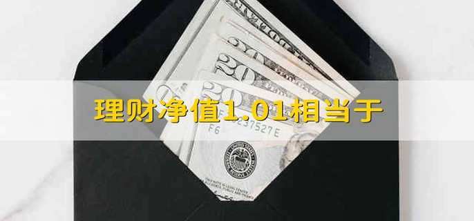 理财净值1.01相当于