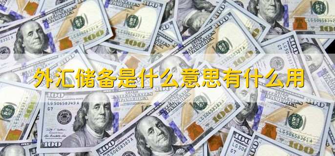 外汇储备是什么意思有什么用