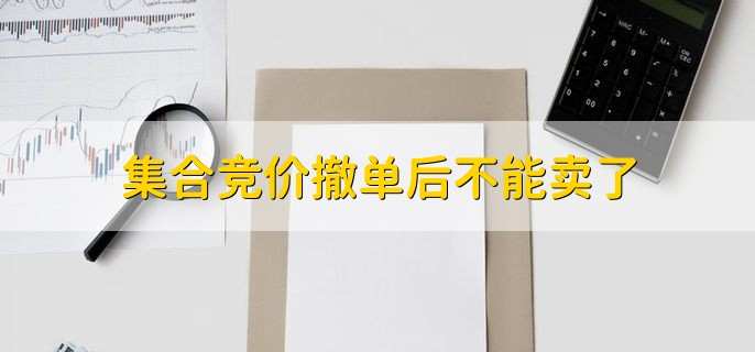 集合竞价撤单后不能卖了