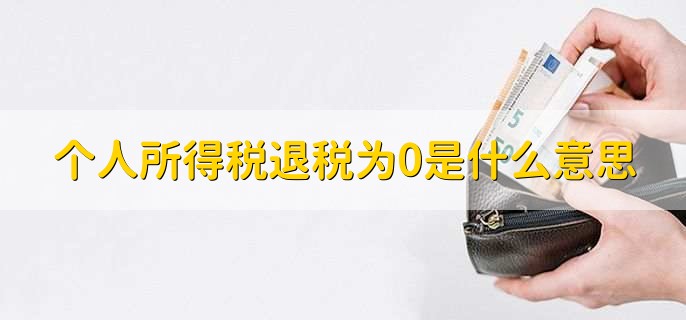个人所得税退税为0是什么意思,就是退税金额为0