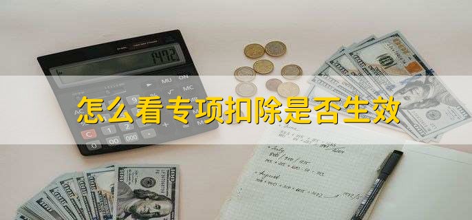 怎么看专项扣除是否生效,有以下六个步骤