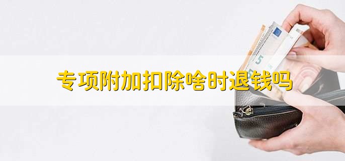 专项附加扣除啥时退钱吗