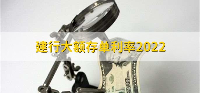 建行大额存单利率2022,分以下两种利率
