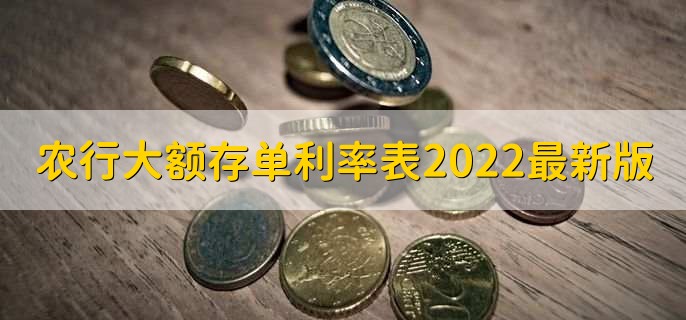 农行大额存单利率表2022最新版,大额存单利率一览
