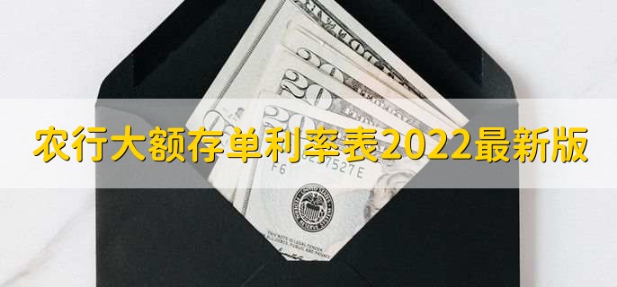 农行大额存单利率表2022最新版,大额存单利率一览