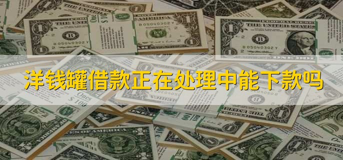 洋钱罐借款正在处理中能下款吗,不一定能下款