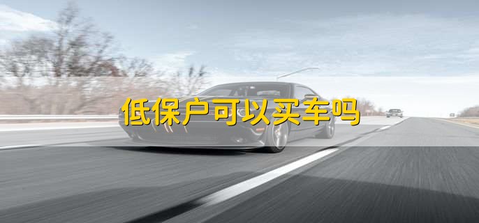 低保户可以买车吗