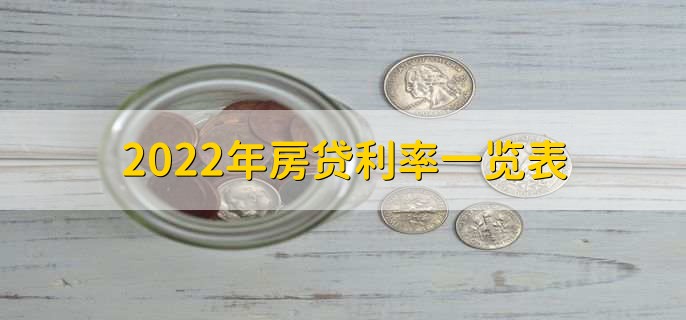 2022年房贷利率一览表,各行房贷利率一览