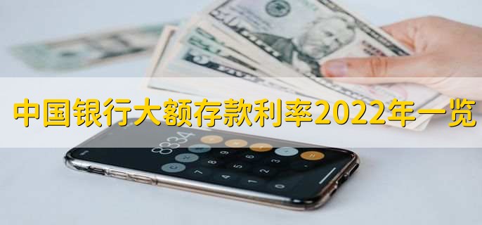 中国银行大额存款利率2022年一览表,分以下三点