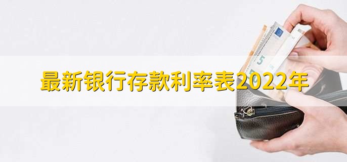 最新银行存款利率表2022年