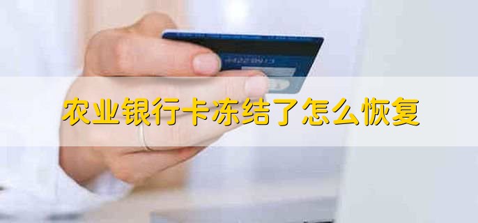 农业银行卡冻结了怎么恢复