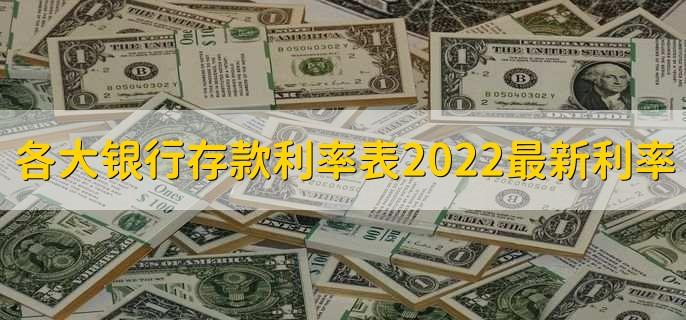 各大银行存款利率表2022最新利率