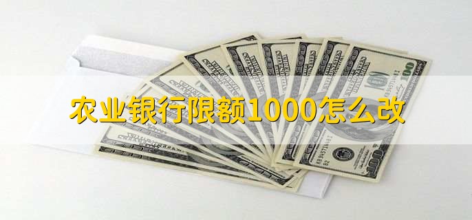农业银行限额1000怎么改