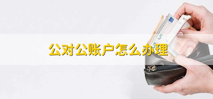 公对公账户怎么办理
