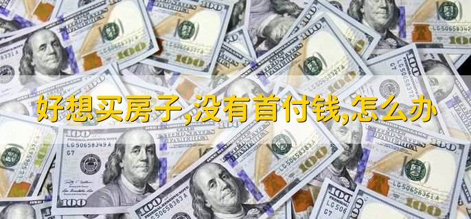 好想买房子没有首付钱，怎么办