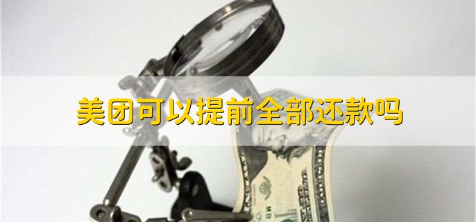 美团可以提前全部还款吗