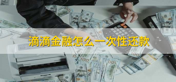 滴滴金融怎么一次性还款