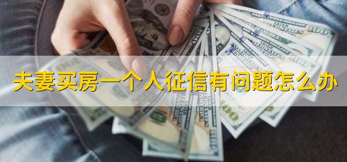 夫妻买房一个人征信有问题怎么办,有以下三种方法