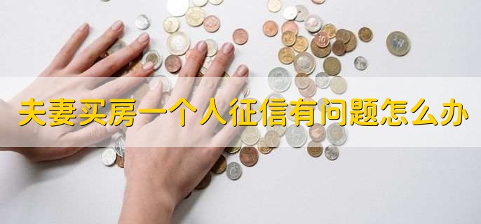 夫妻买房一个人征信有问题怎么办,有以下三种方法