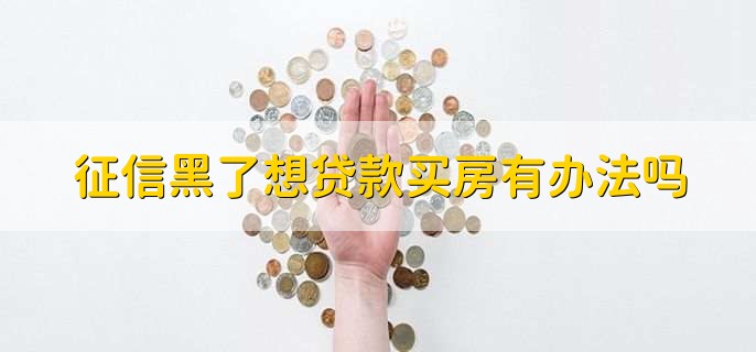 征信黑了想贷款买房有办法吗,有以下两点