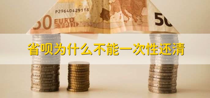 省呗为什么不能一次性还清