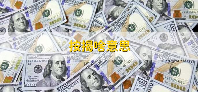 按揭啥意思