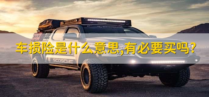 车损险是什么意思,有必要买吗?