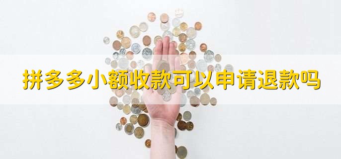 拼多多小额收款可以申请退款吗