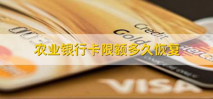 农业银行卡限额多久恢复