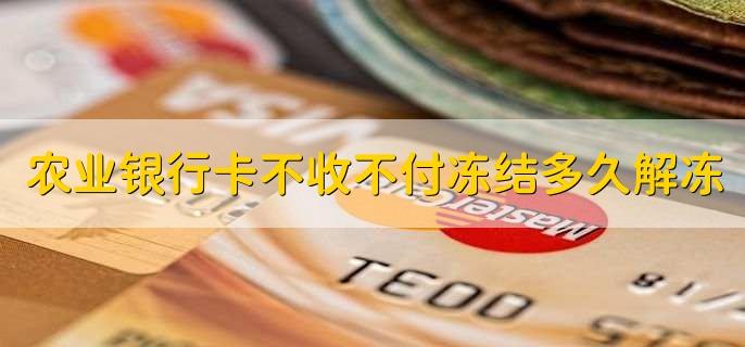 农业银行卡不收不付冻结多久解冻