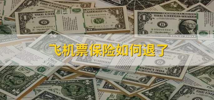 飞机票保险如何退了
