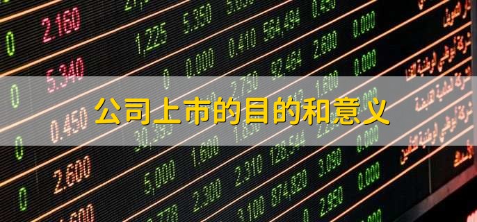 公司上市的目的和意义