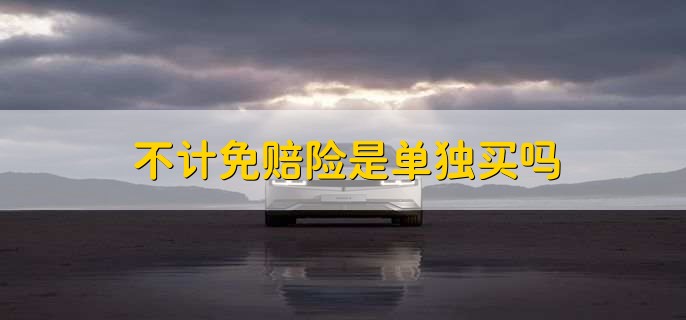 不计免赔险是单独买吗