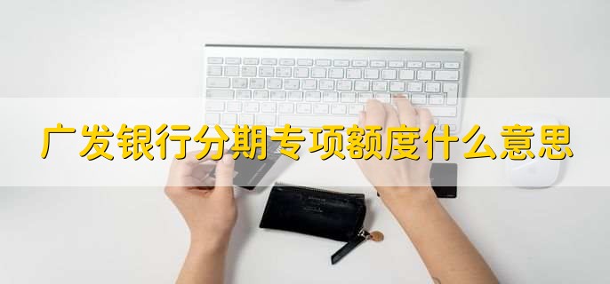 广发银行分期专项额度什么意思