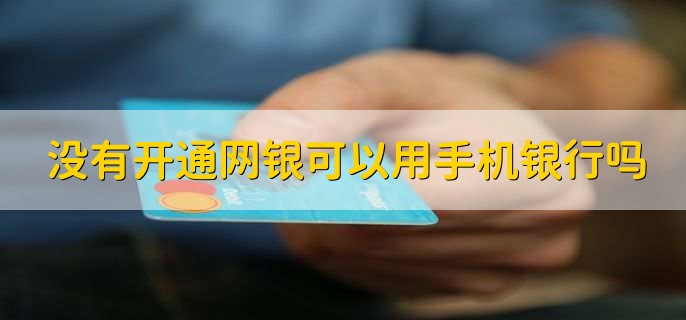 没有开通网银可以用手机银行吗