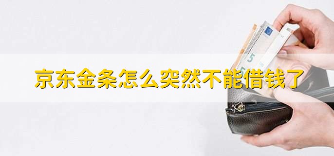 京东金条怎么突然不能借钱了，有以下十一点