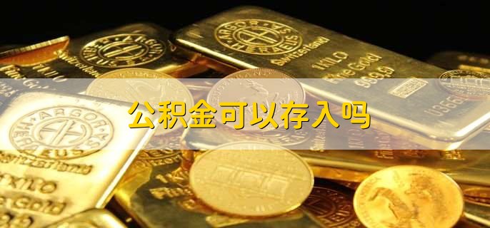 公积金可以存入吗,不可以