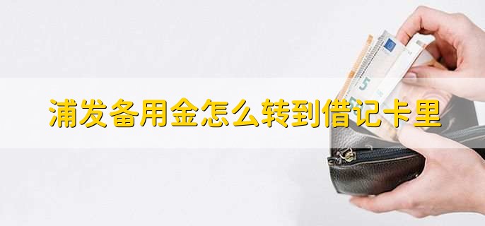 浦发备用金怎么转到借记卡里,有以下五步