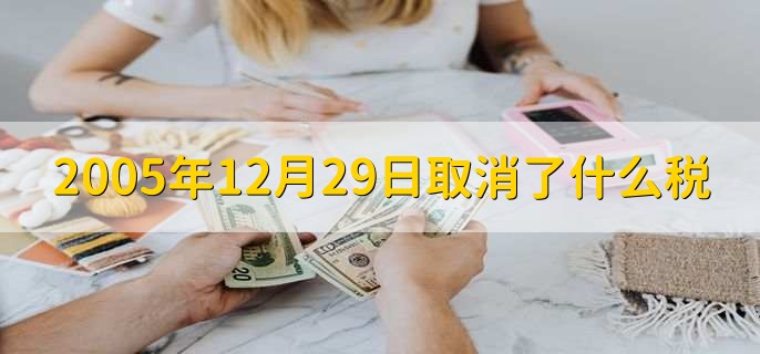 2005年12月29日取消了什么税